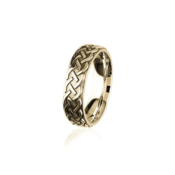 Stylish men’s wedding bands for a modern twist-Celtic Gold Ring GXR402