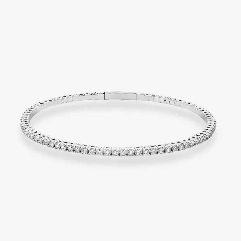 Adjustable friendship bracelets for versatile gifting-Eternity Flex Bangle