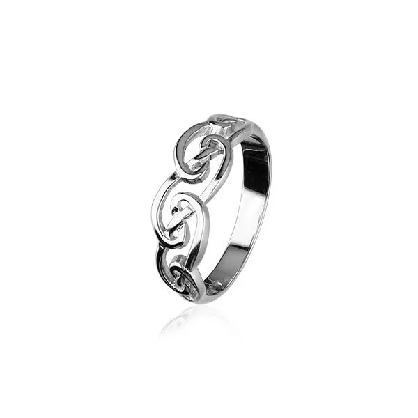 Classic silver rings for everyday wear-Celtic Sterling Silver Ring R173