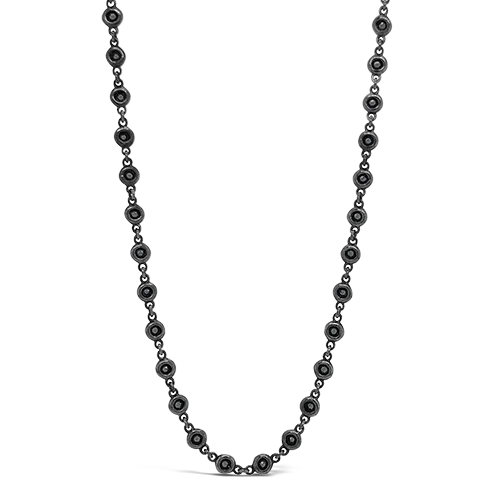 Stainless steel necklaces for durability and style-Black Spinel Chain Necklace