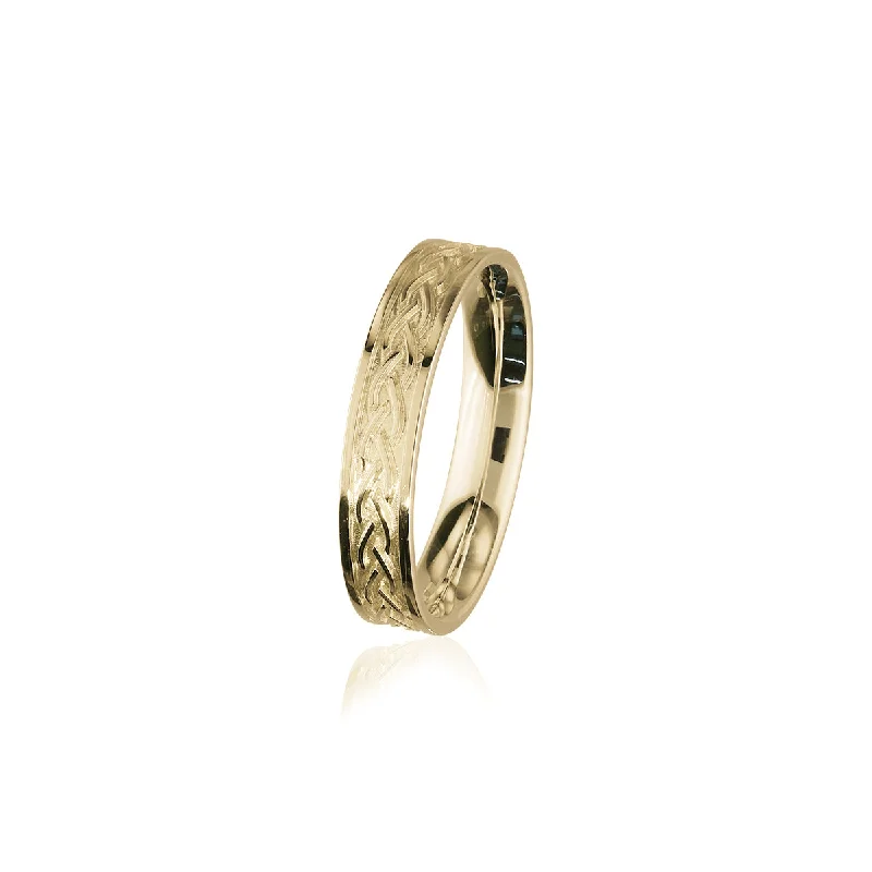 Handcrafted rings for a personalized touch-Celtic Gold Ring GR399