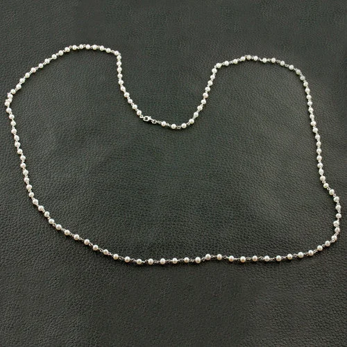 Classic silver necklaces for understated style-Long Pearl Necklace