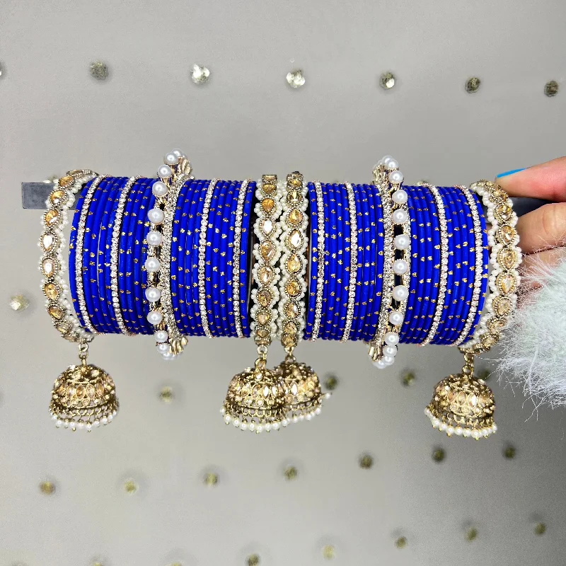 Custom gemstone bangles for unique personal style-Moana - Royal Blue