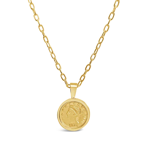 Unique cross necklaces for spiritual meaning-Gold Coin Necklace