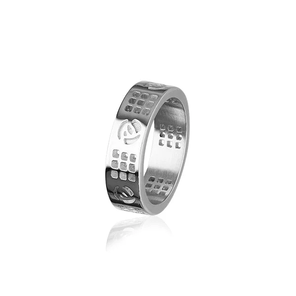 Stackable rings for customizable combinations-Charles Rennie Mackintosh Silver Ring R192