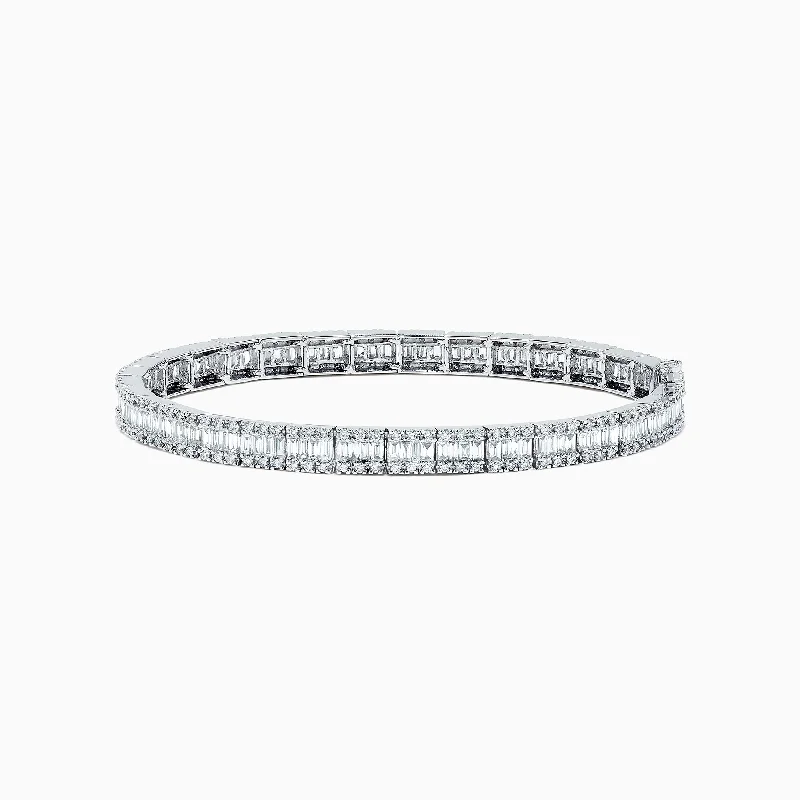 Silver link bracelets for a polished look-Classique 14K White Gold Diamond Tennis Bracelet 2.56 TCW