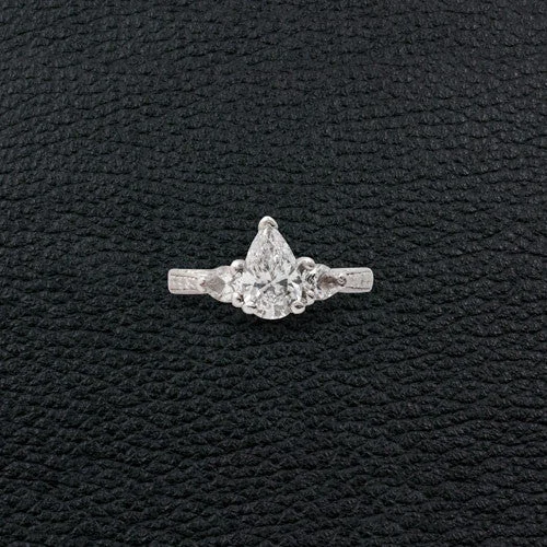 Custom rings for anniversary celebrations-Pear shaped Diamond Engagement Ring