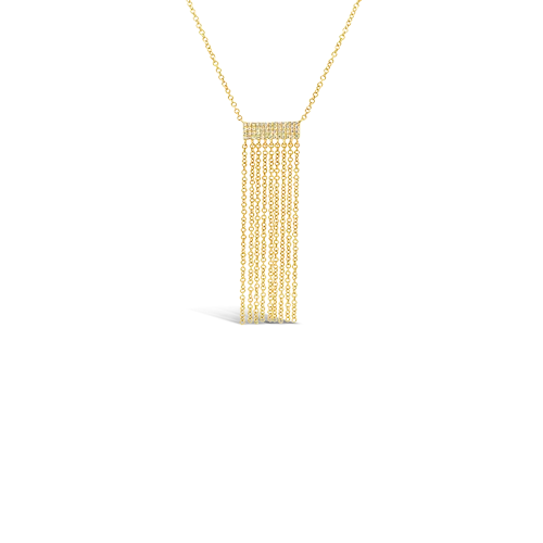 Personalized infinity necklaces for meaningful gifts-Gold & Diamond Fringe Necklace