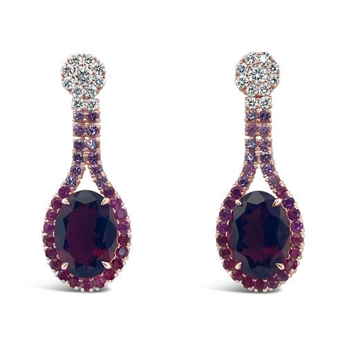 Birthstone earrings for a personal touch-Spinels, Rubies, Pink Sapphires & Diamond Earrings