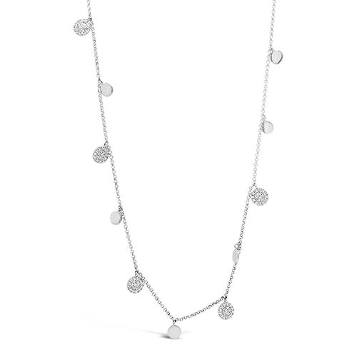 Custom pendant necklaces for personal style-Diamond Disc Necklace