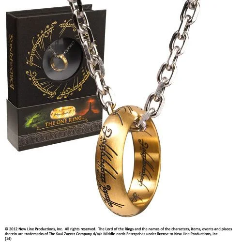 Stackable rings for trendy looks-Lord of the Rings The One Ring Necklace