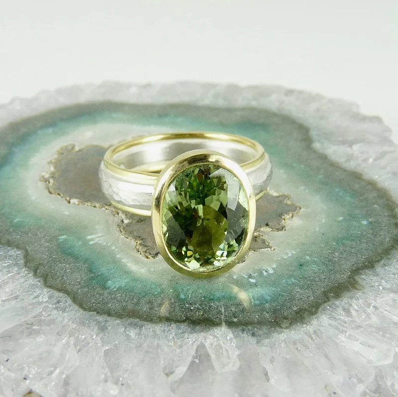 Unique cocktail rings for standout fashion-Mint Tourmaline Ring