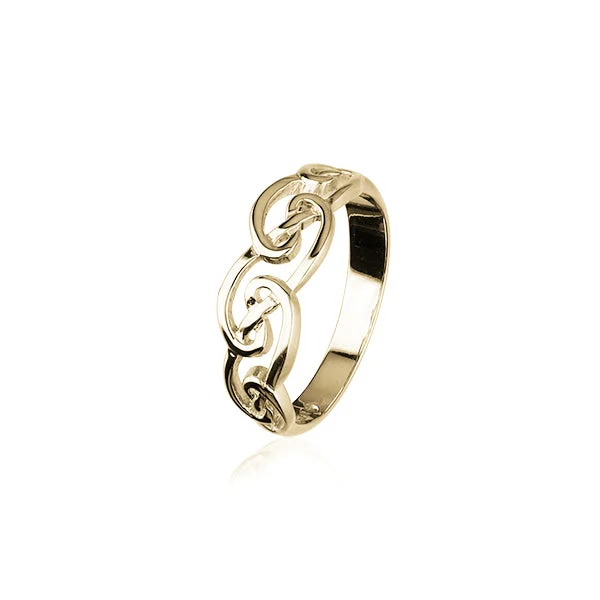 Adjustable rings with unique designs-Celtic Gold Ring GR173