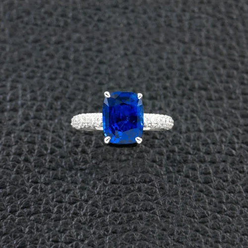 Birthstone rings for personalized gifts-Sapphire & Diamond Ring