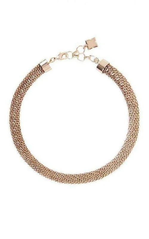 Antique-inspired necklaces for vintage lovers-Rose Gold Looped Chain Necklace