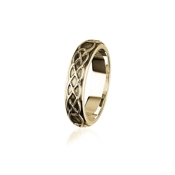 Geometric rings for a modern and chic style-Celtic Gold Ring GXR319