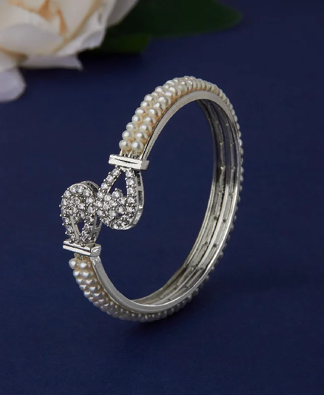 Bohemian-style stacking bangles for laid-back fashion-Beautiful and Classy Pearl Bangle