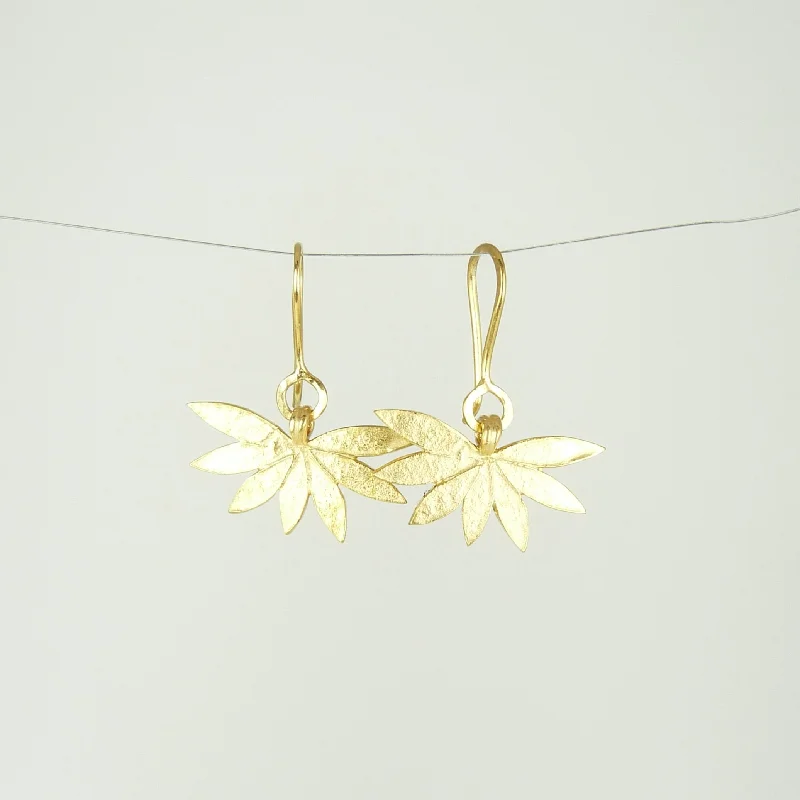 Simple gold earrings for a subtle yet elegant style-Medium Lotus Earrings