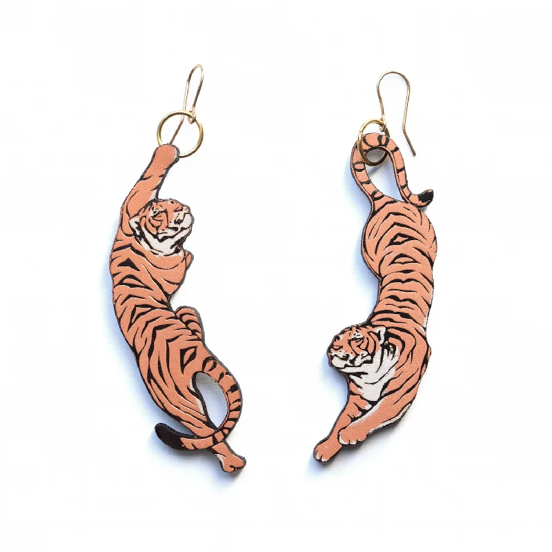 Intricate hoop earrings for a standout accessory-LEAPING TIGER . earrings