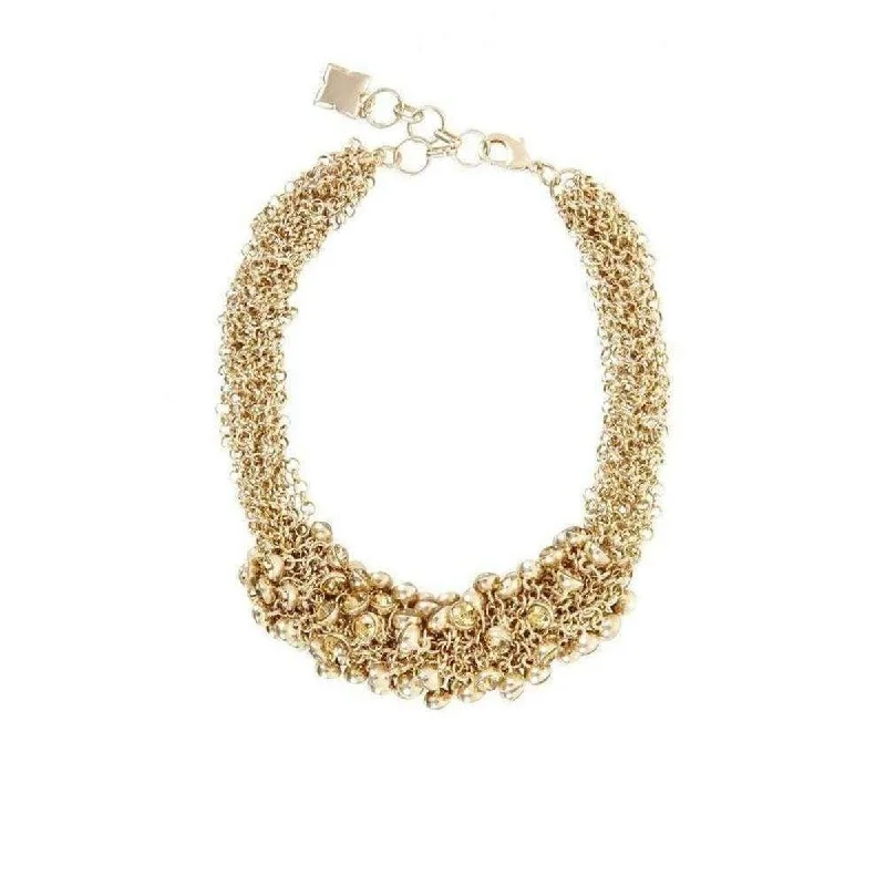 Delicate gold necklaces for sophisticated looks-Gold Drop Stone Necklace