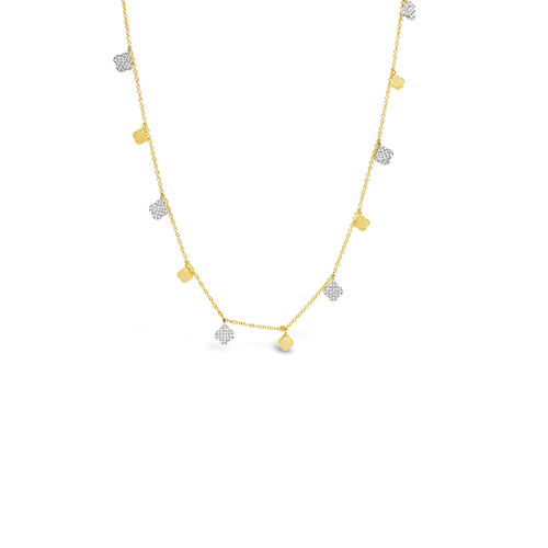 Designer necklaces for high-end jewelry lovers-Diamond Clover Necklace