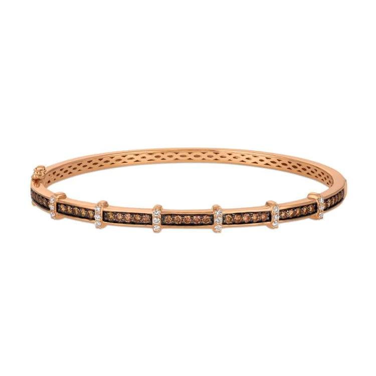 Boho chic bangles for laid-back fashion-Le Vian 14K Strawberry Gold Bangle