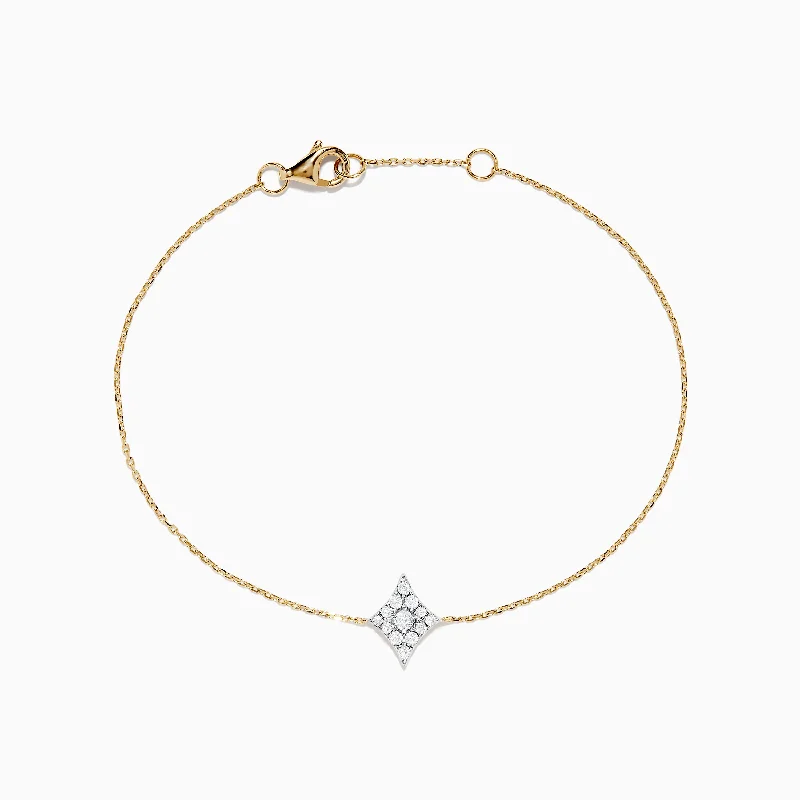 Eco-friendly bracelets made from sustainable materials-Casino 14K Yellow Gold Diamond Diamonds Suit Bracelet