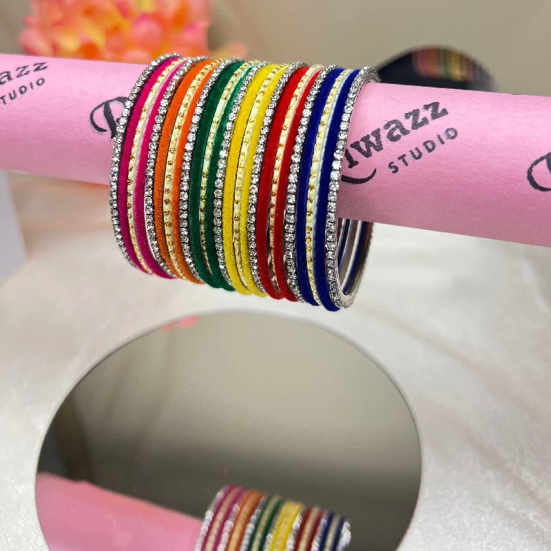 Custom nameplate bangles for personal gifts-Desi Barbie - Silver Set