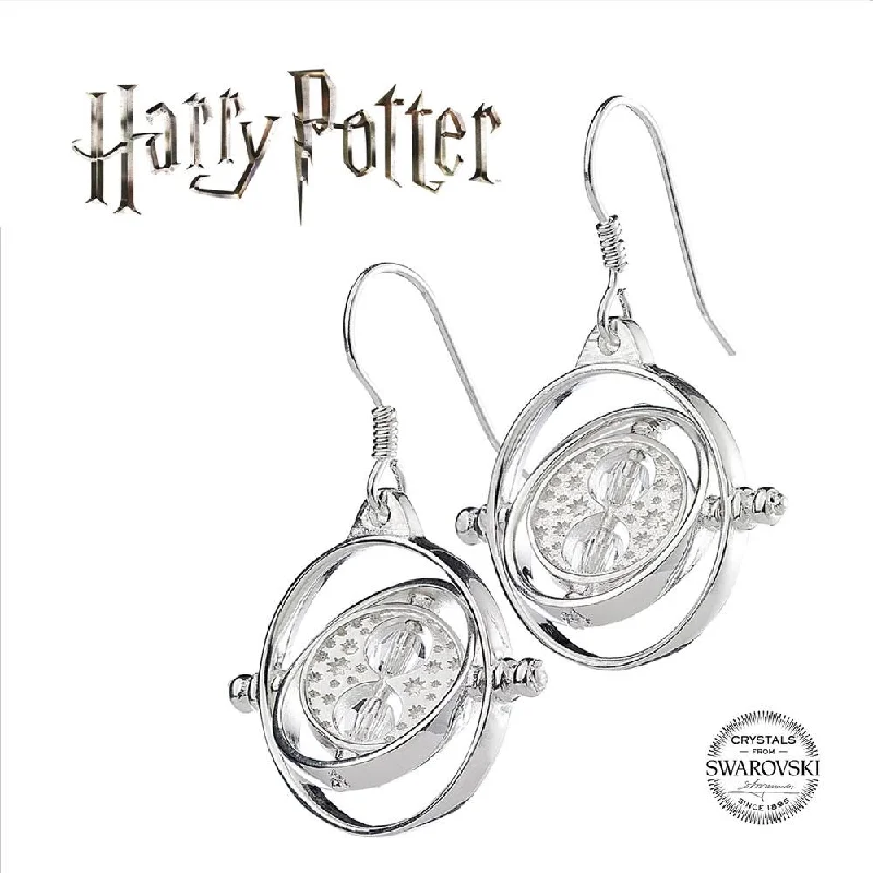 Elegant teardrop earrings for formal occasions-Harry Potter x Swarovski Earrings Zeitumkehrer