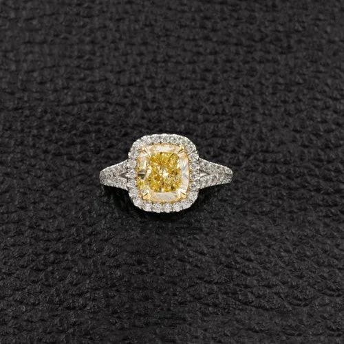 Elegant sapphire rings for luxurious style-Yellow Diamond Engagement Ring