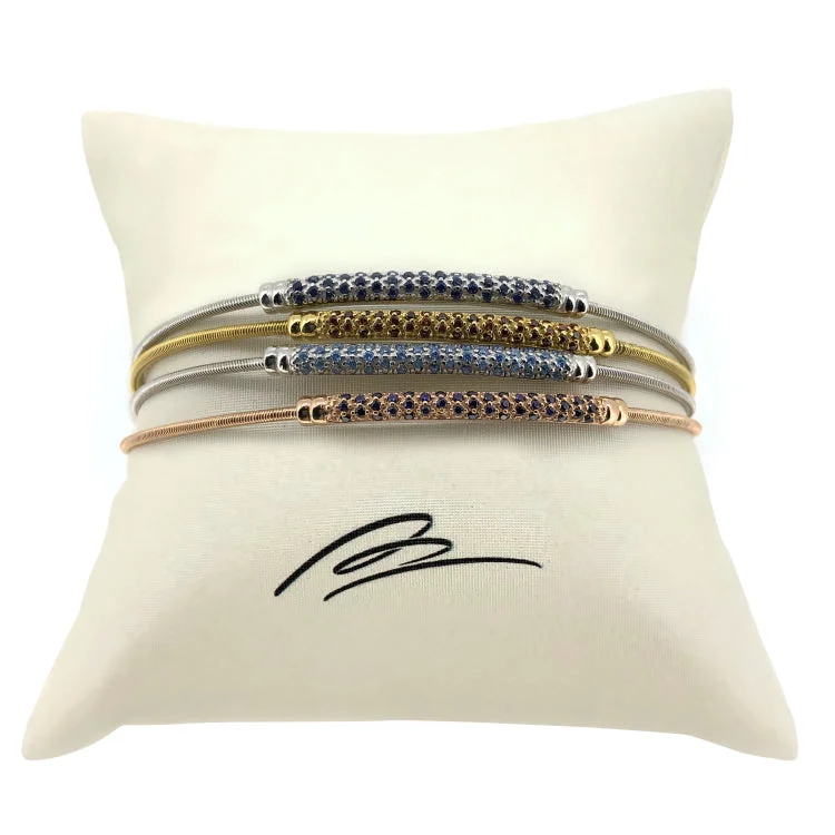 Fashionable cuff bracelets for statement looks-Asorted LL7022B Birth Gems Stack