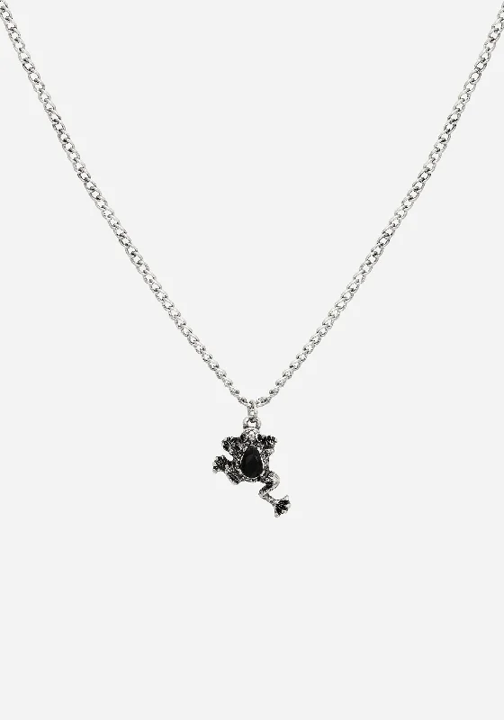 Designer necklaces for high-end jewelry lovers-Bheki Frog Pendant Necklace