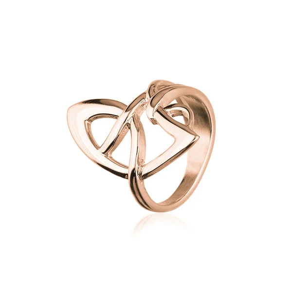 Classic wedding bands for simplicity and style-Art Nouveau Rose Gold Ring RR308