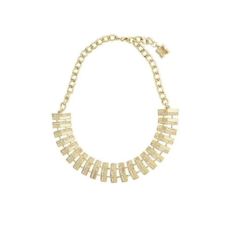 Statement necklaces for evening parties-Pave Track Necklace