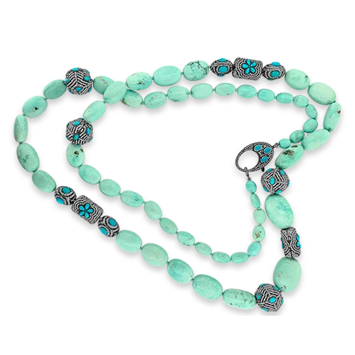 Personalized infinity necklaces for meaningful gifts-Persian Turquoise & Diamond Necklace