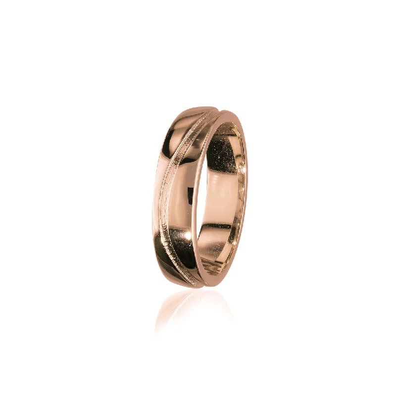 Classic wedding rings for simplicity and elegance-Simply Stylish Rose Gold Ring RR213