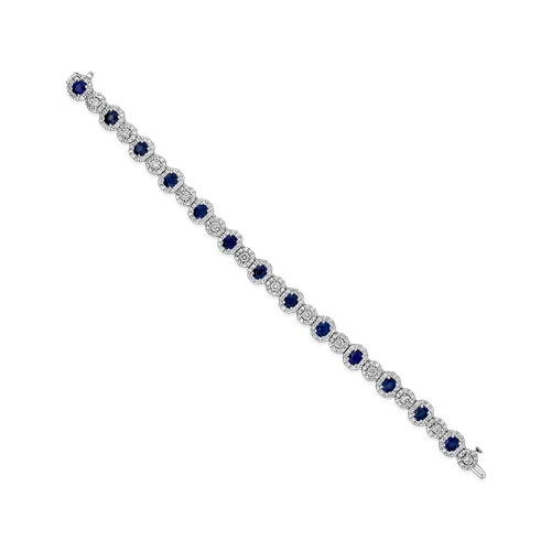 Stainless steel bracelets for a modern, durable style-Sapphire & Diamond Bracelet