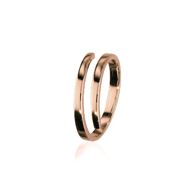 Custom-designed rings for unique personal expression-Simply Stylish Rose Gold Ring RR391