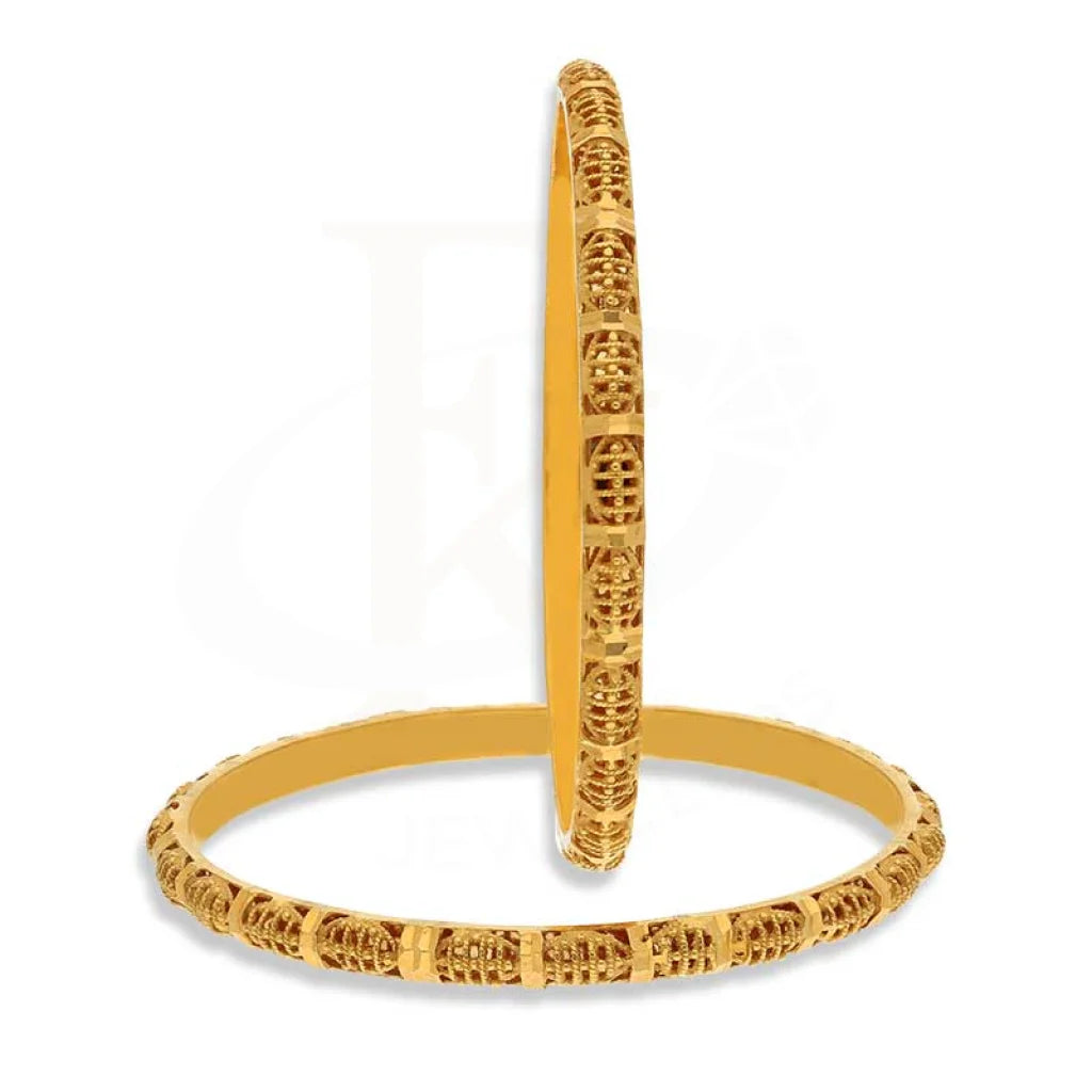 Custom design bangles for a personal touch-Gold Baby Bangles in 21KT - FKJBNG21K1944