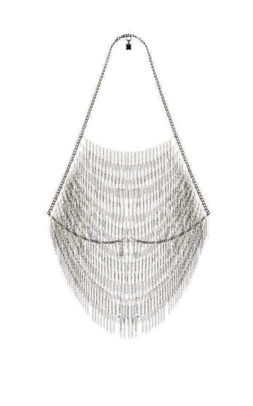 Layered necklaces for trendy looks-Fringe Body Chain