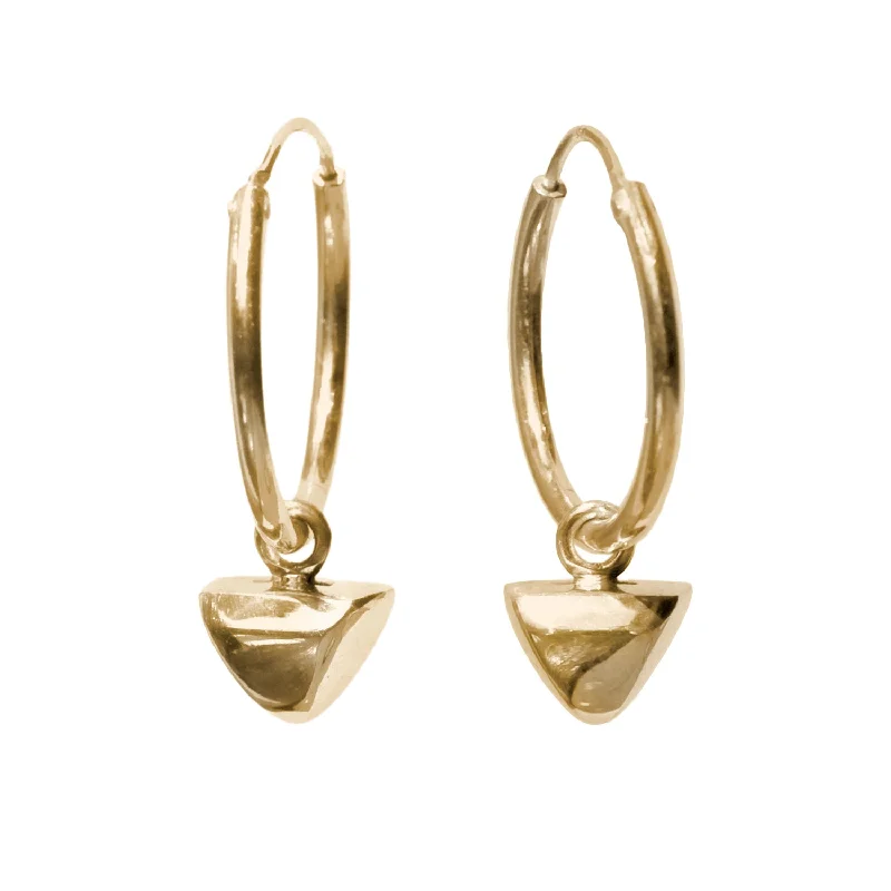 Gold stud earrings for classic sophistication-INGOT . earrings