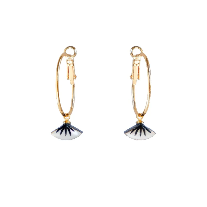 Ear jackets with modern designs-CATALINA . hoop earrings