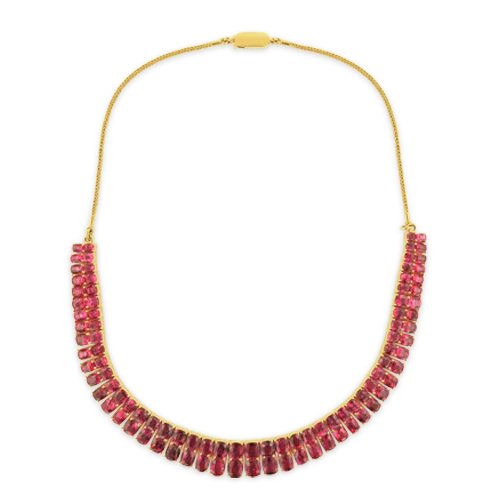 Simple gold chain necklaces for everyday wear-Pink Spinel Necklace