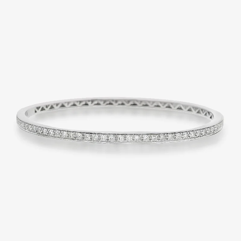 Custom engraved cuff bracelets for personalized gifts-1.40CT Eternity Diamond Bangle Bracelet